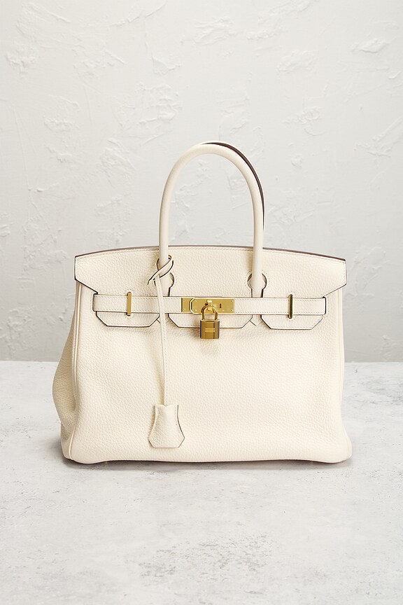 view 2 of 8 Hermes Taurillon Clemence Birkin 30 Handbag in Craie