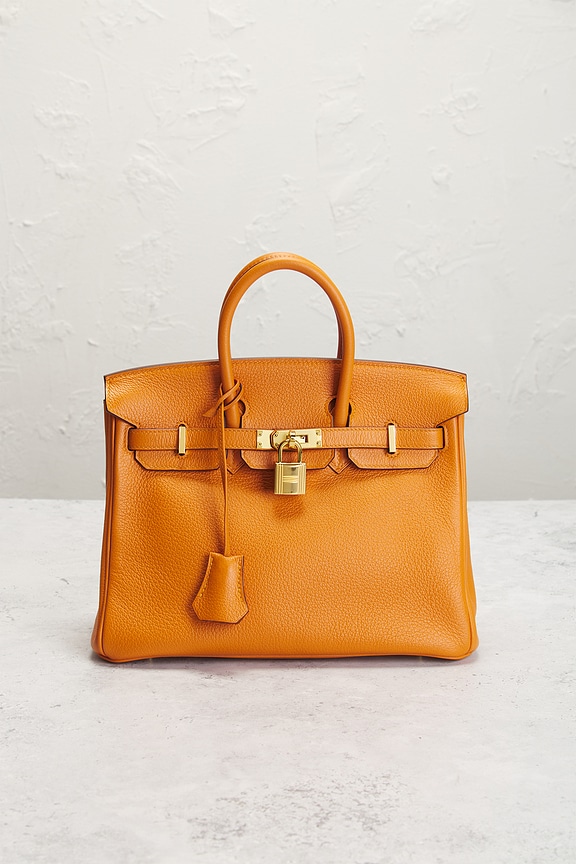 view 2 of 7 Hermes Togo Birkin 25 Handbag in Orange