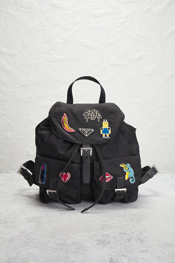view 2 of 10 Prada Re-Nylon Pins Backpack in Black