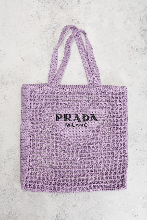 view 2 of 6 Prada Raffia Tote Bag in Lavender