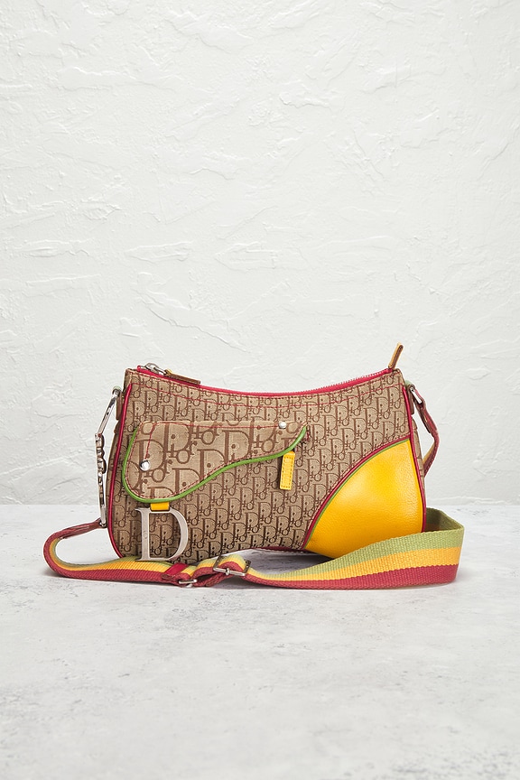 view 2 of 10 Dior Rasta Trotter Double Saddle Bag in Beige