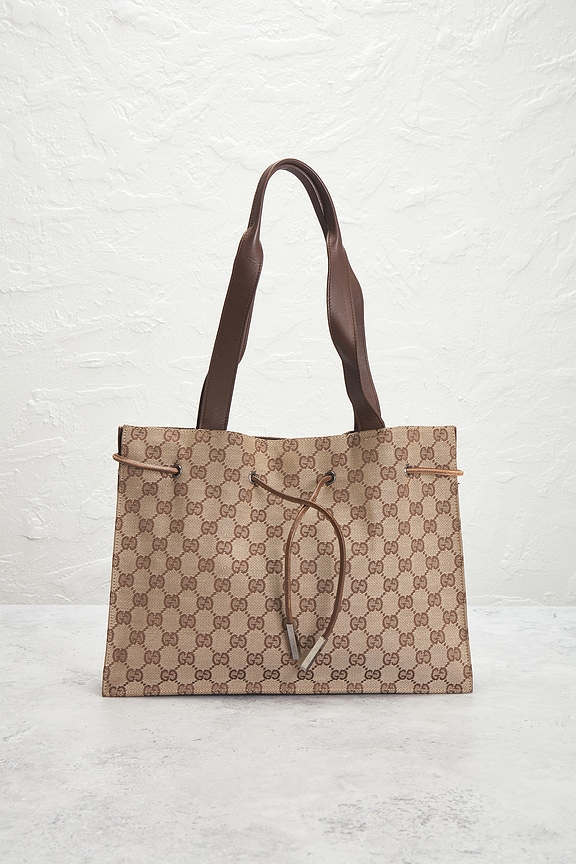 view 2 of 8 Gucci Drawstring Tote Bag in Beige