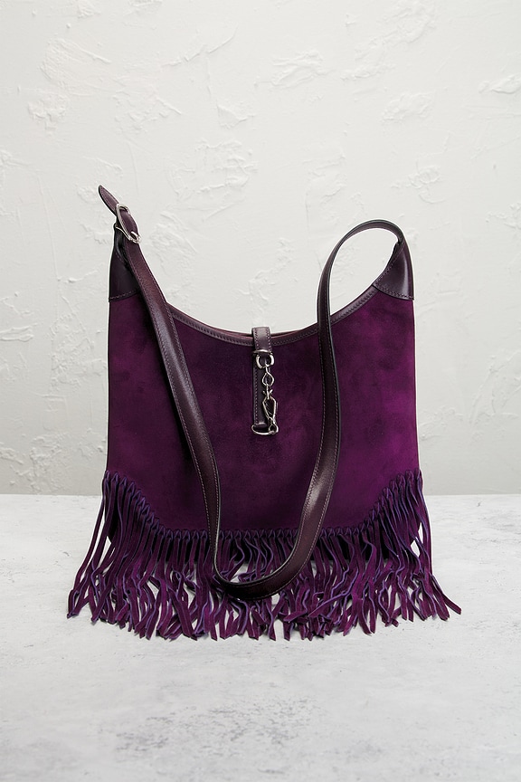 view 2 of 8 Hermes Veau Doblis Sac Trim Anate Shoulder Bag in Violet