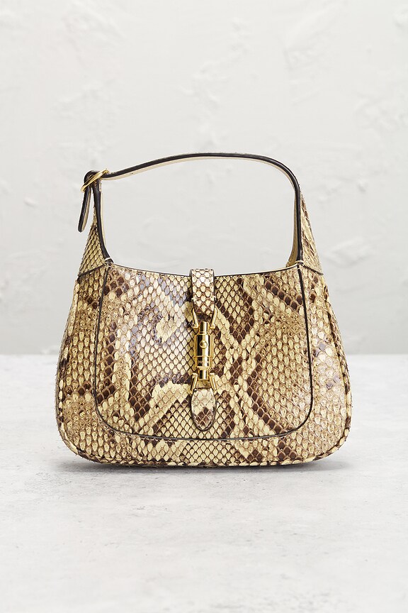 view 2 of 9 Gucci Python Mini Jackie 1961 Hobo Bag in Beige