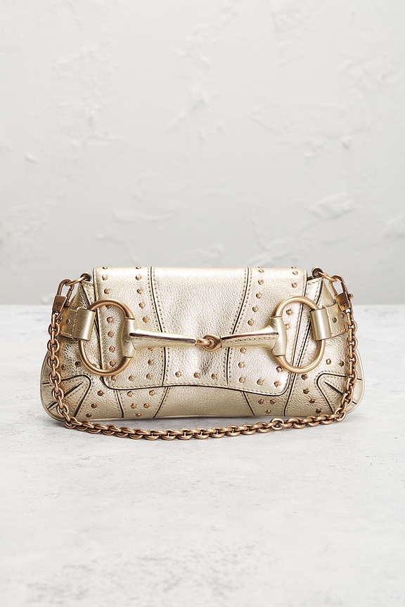 view 2 of 9 Gucci Horsebit Clutch in Gold