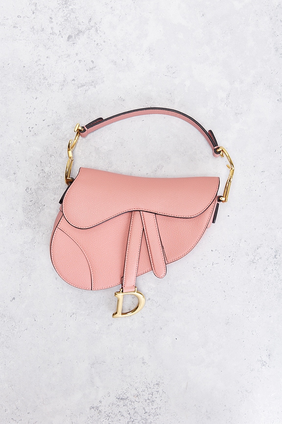 view 2 of 8 Dior Mini Saddle Bag in Pink