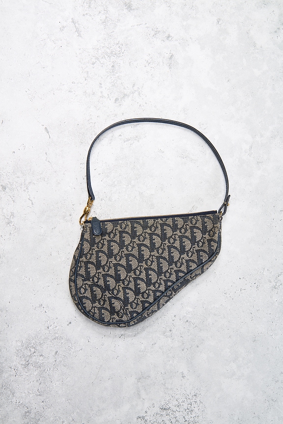 view 2 of 8 Dior Trotter Saddle Bag in Blue