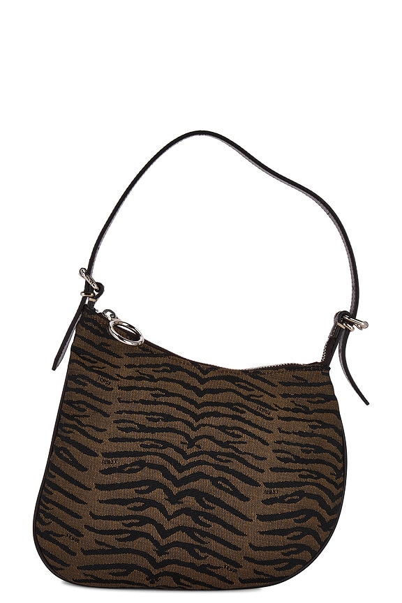 view 1 of 8 Fendi Zebra Oyster Shoulder Bag in Brown