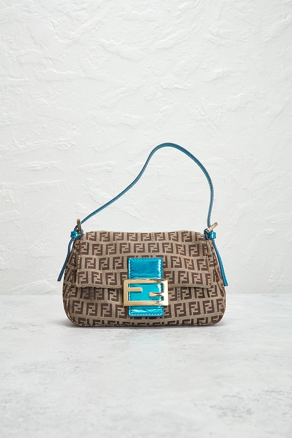 view 2 of 10 Fendi Zucchino Mama Baguette Shoulder Bag in Beige