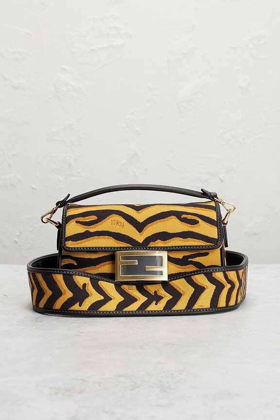 view 2 of 9 Fendi Chinese New Year Tiger Baguette Shoulder Bag in Brown