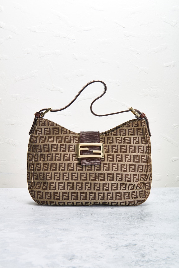 view 2 of 10 Fendi Zucchino Hobo Bag in Brown