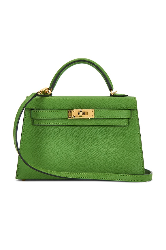 view 1 of 8 Hermes Epsom Kelly 20 Handbag in Vert Yucca