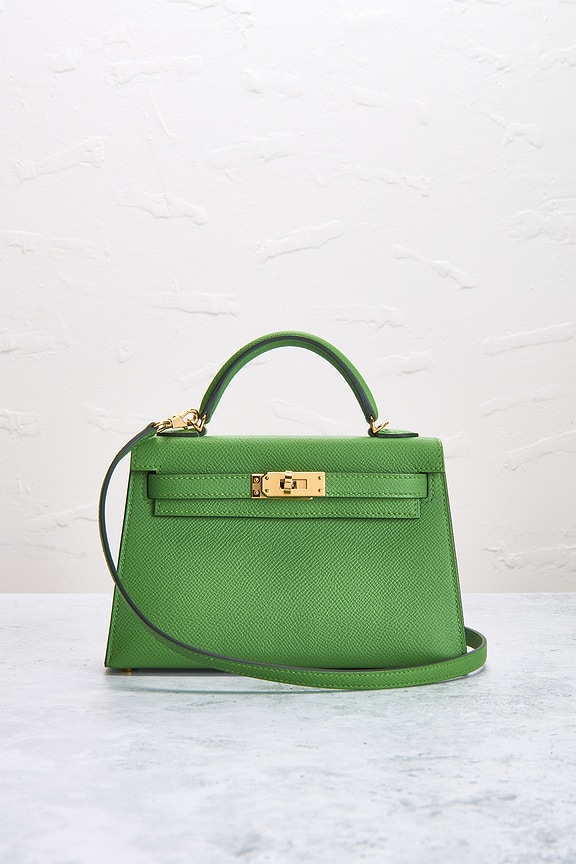 view 2 of 8 Hermes Epsom Kelly 20 Handbag in Vert Yucca