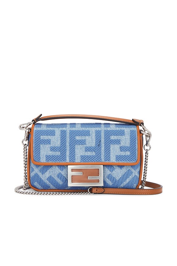 Fendi Blue Wool Baguette Bag main image 1