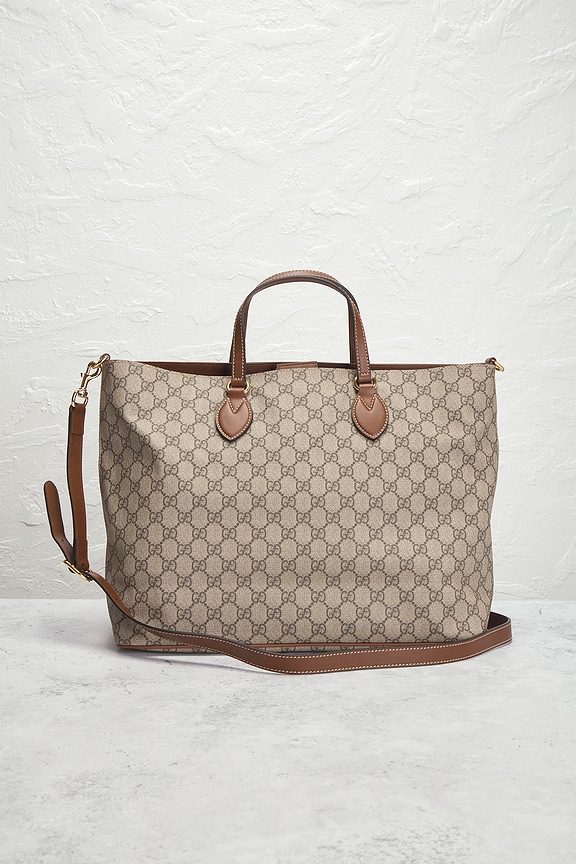 view 2 of 8 Gucci GG Supreme Tote Bag in Beige