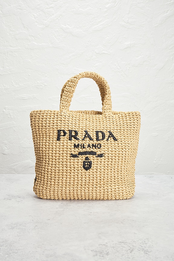 view 2 of 7 Prada Raffia Tote Bag in Neutral