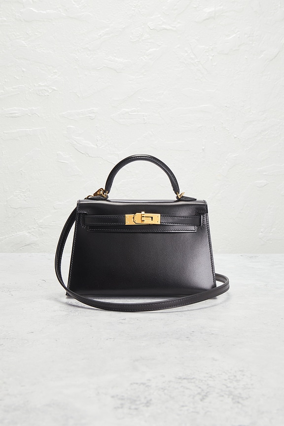 view 2 of 7 Hermes Box Kelly 20 Handbag in Black