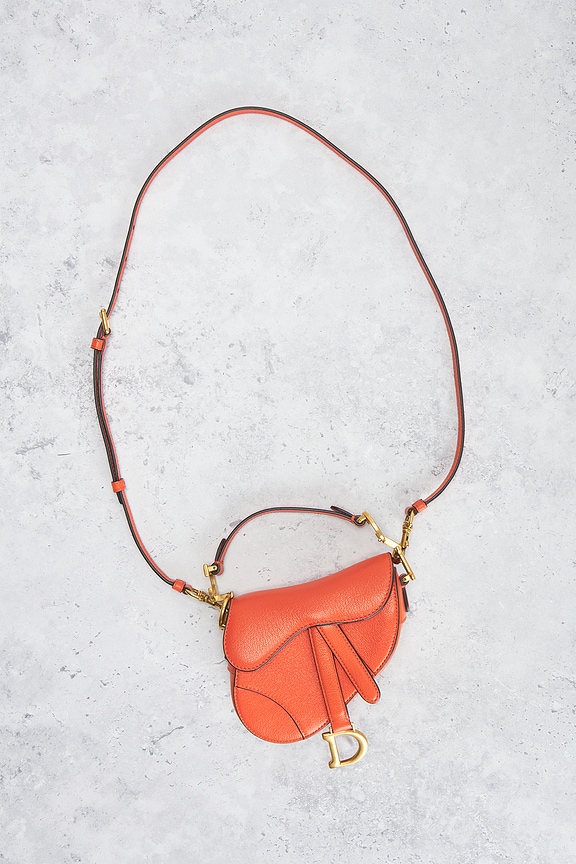view 2 of 8 Dior Micro Saddle Bag in Orange