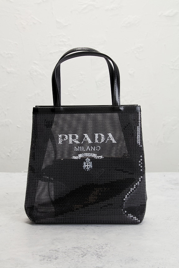 view 2 of 9 Prada Rete Paillettes Tote Bag in Black