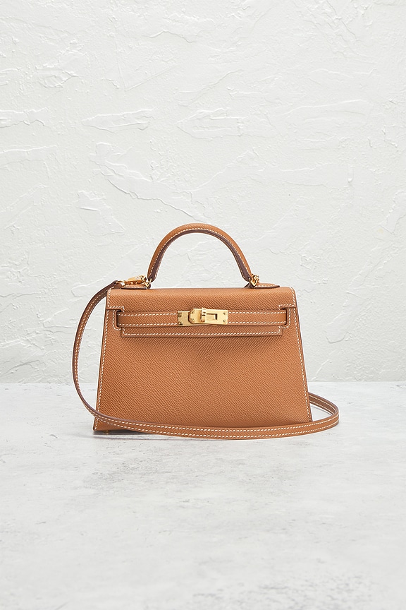 view 2 of 7 Hermes Epsom Kelly 20 Handbag in Gold