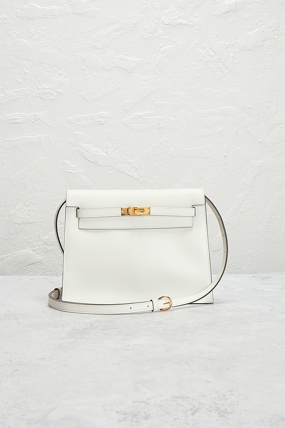 view 2 of 7 Hermes Evercolor Kelly Danse Shoulder Bag in Blanc