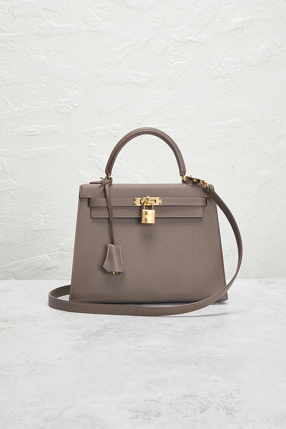 view 2 of 8 Hermes Epsom Kelly 25 Handbag in Etain
