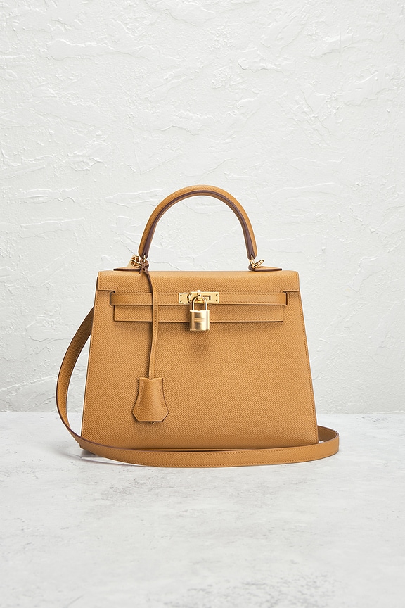 view 2 of 7 Hermes Epsom Kelly 25 Handbag in Sesame