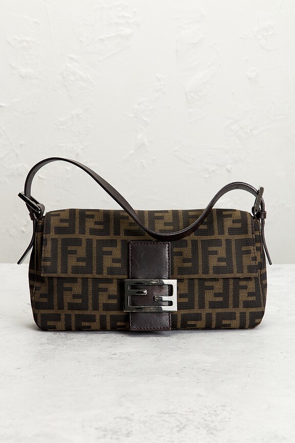 view 2 of 9 Fendi Zucca Baguette Shoulder Bag in Brown