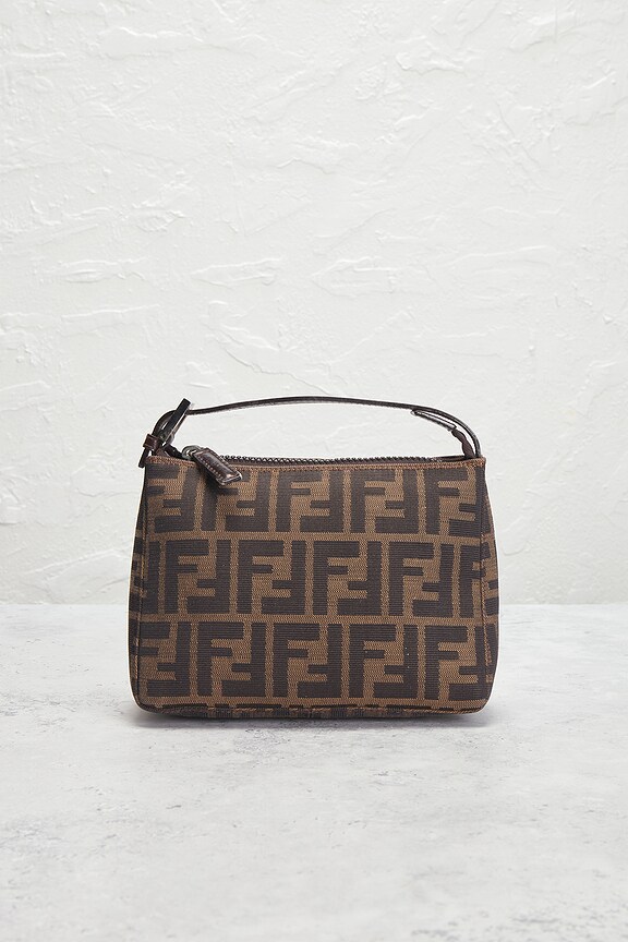 view 2 of 7 Fendi Zucca Pouch Handbag in Brown