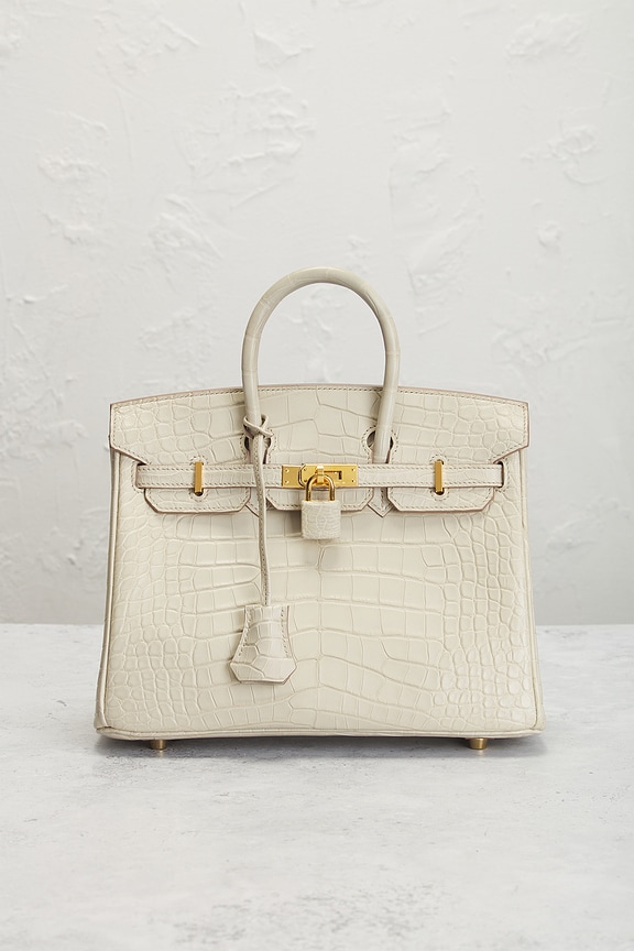 view 2 of 7 Hermes Matte Alligator Birkin 25 Handbag in Beton