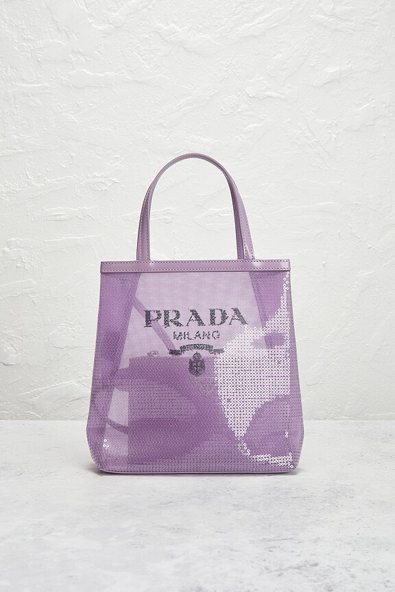 view 2 of 8 Prada Rete Paillettes Tote Bag in Purple