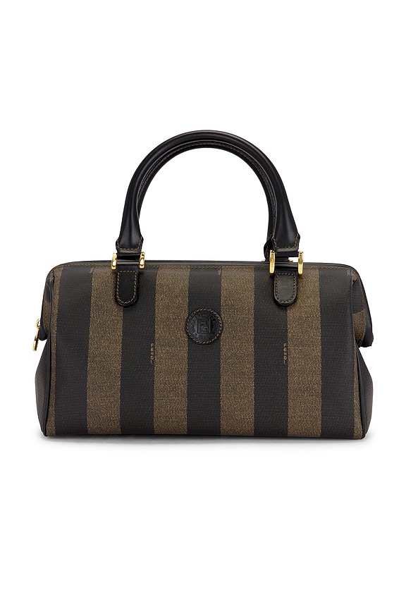 view 1 of 9 Fendi Pequin Mini Boston Bag in Brown