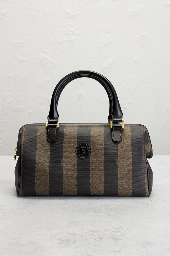 view 2 of 9 Fendi Pequin Mini Boston Bag in Brown