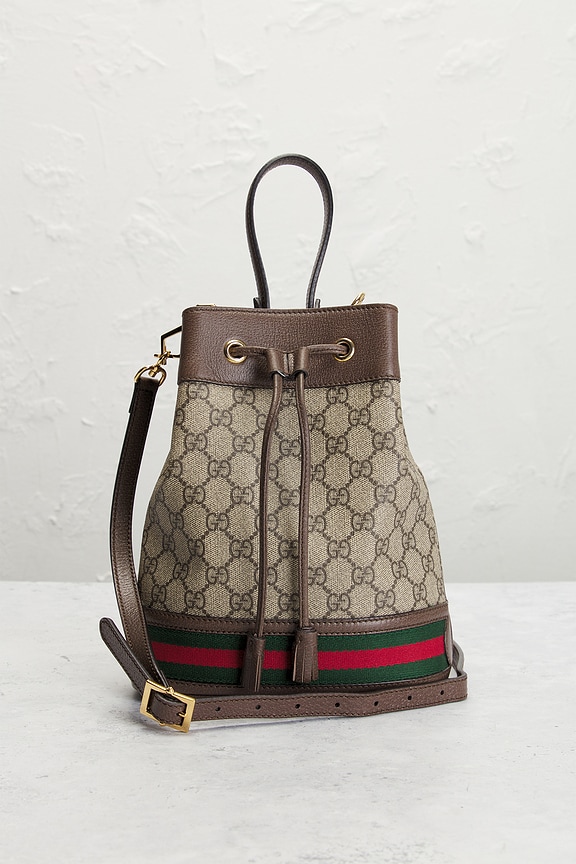 view 2 of 8 Gucci GG Supreme Ophidia Bucket Bag in Beige