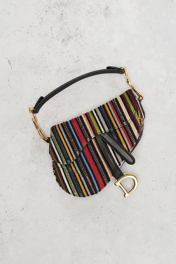 view 2 of 7 Dior Beaded Saddle Bag in Multi