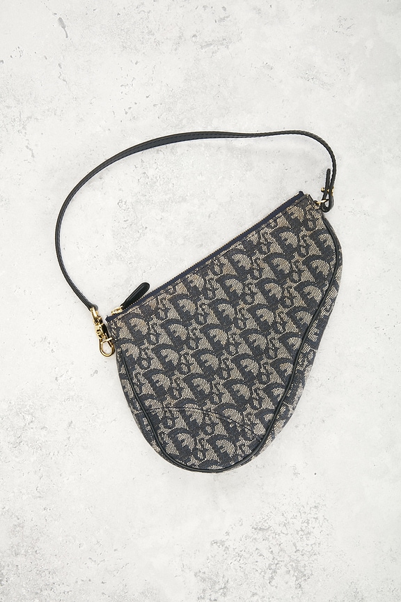 view 2 of 6 Dior Diorissimo Pochette Saddle Bag in Navy