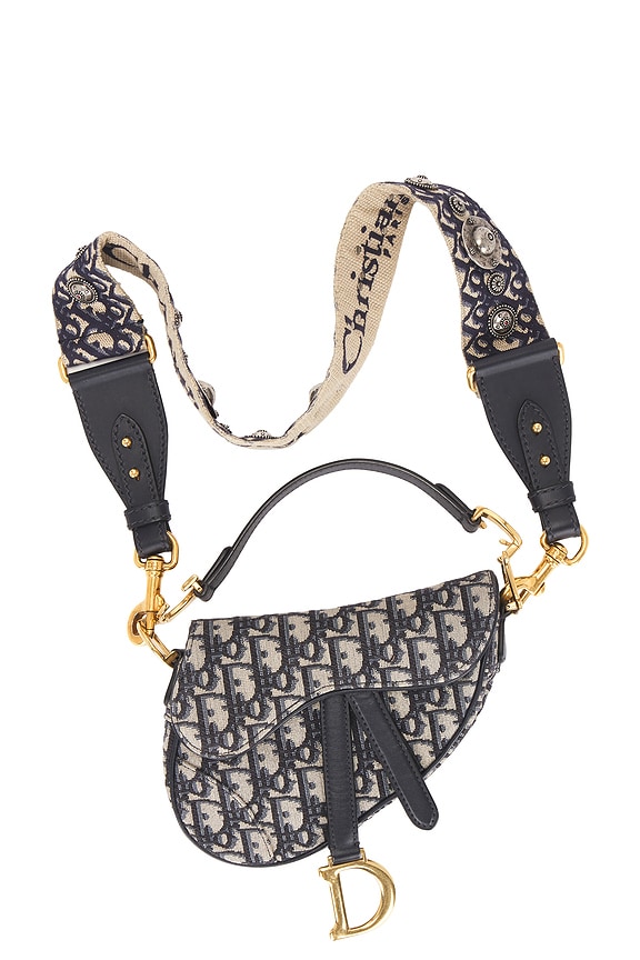 view 1 of 8 DIOR 새들 백 in Navy