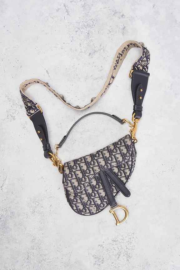 view 2 of 8 DIOR 새들 백 in Navy