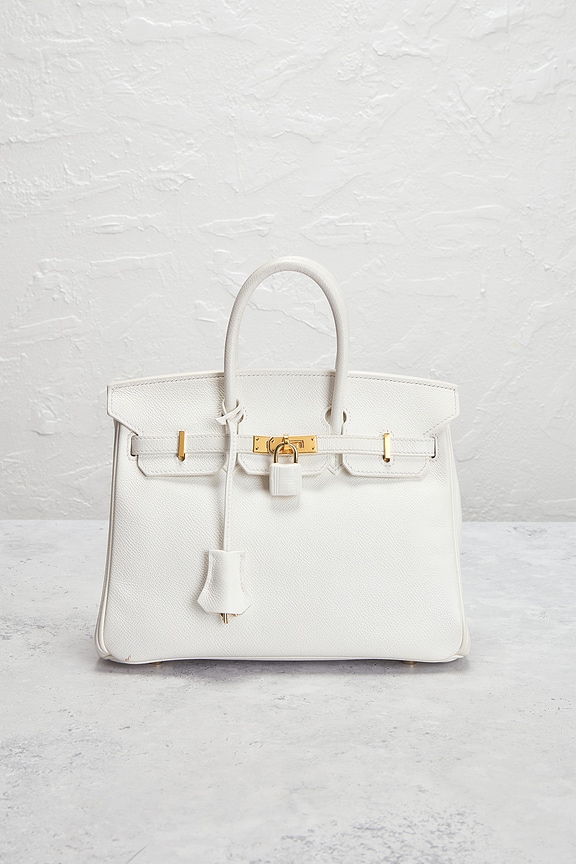 view 2 of 9 Hermes Epsom Birkin 25 Handbag in White