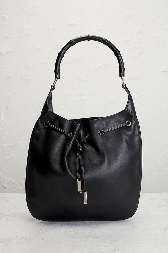 view 2 of 9 Gucci X Tom Ford Bamboo Drawstring Shoulder Bag in Black