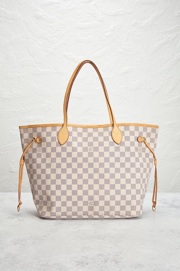 view 2 of 8 Louis Vuitton Damier Azur Neverfull MM Tote Bag in White