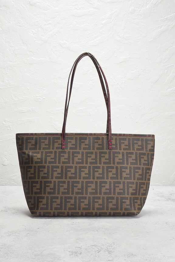 view 2 of 7 Fendi Zucca Roll Tote Bag in Brown