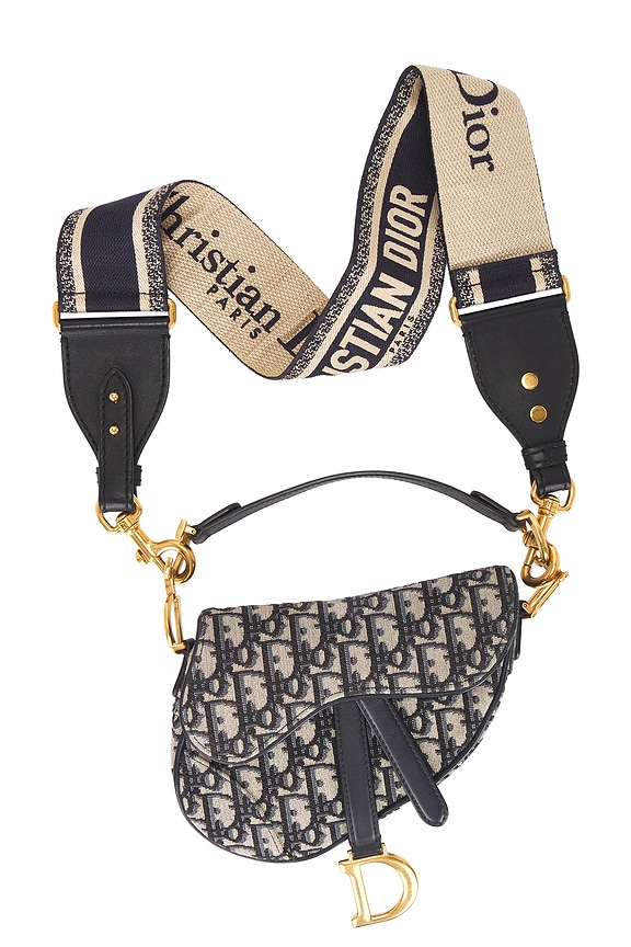 view 1 of 9 Dior Oblique Trotter Saddle Bag in Navy