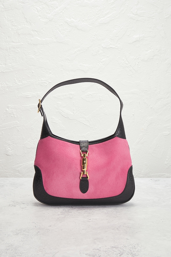 view 2 of 8 Gucci Calf Hair Mini Jackie 1961 Hobo Bag in Pink