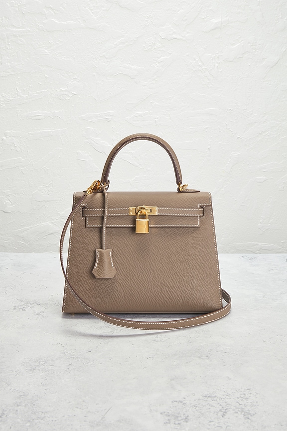 view 2 of 7 Hermes Epsom Kelly Handbag in Etoupe