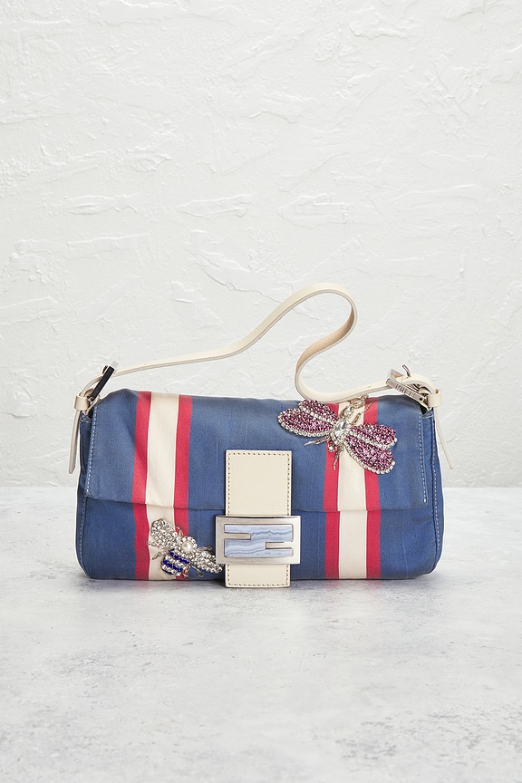 view 2 of 8 Fendi Insect Baguette Shoulder Bag in Blue
