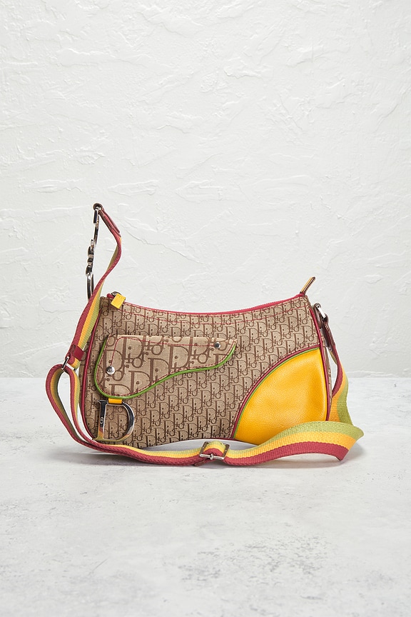 view 2 of 8 Dior Rasta Trotter Double Saddle Bag in Beige