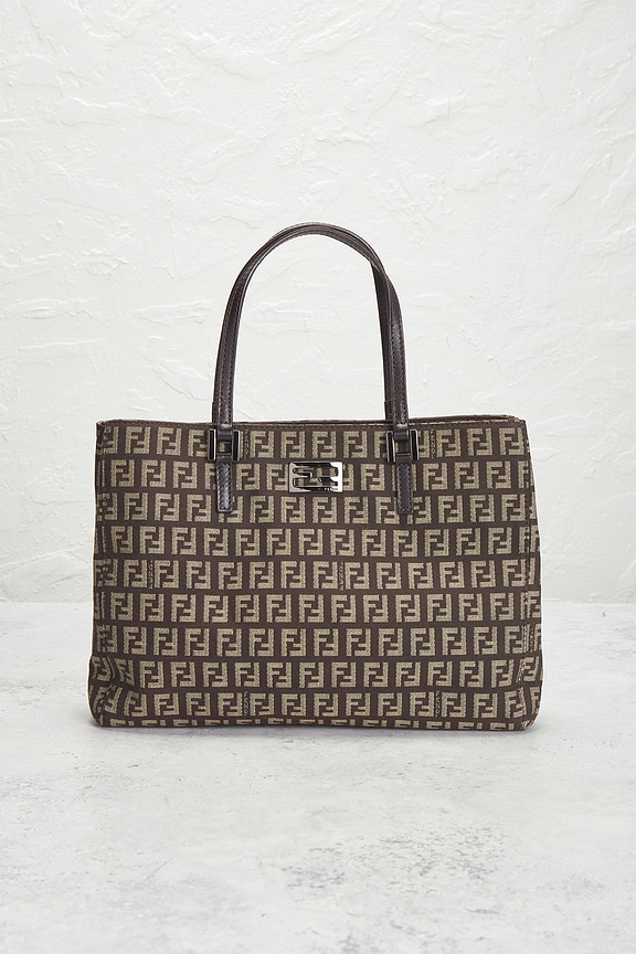 view 2 of 7 Fendi Zucchino Tote Bag in Brown