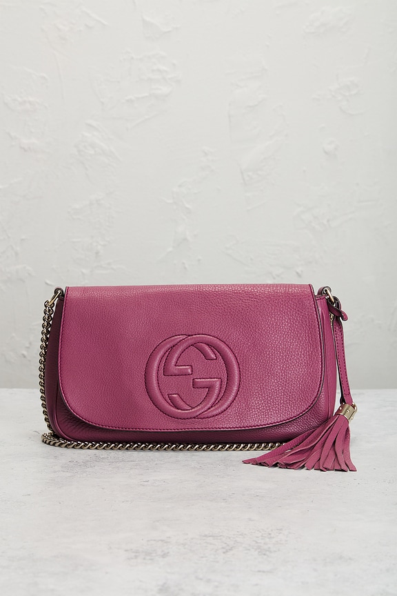 view 2 of 9 Gucci Soho Flap Crossbody Bag in Pink