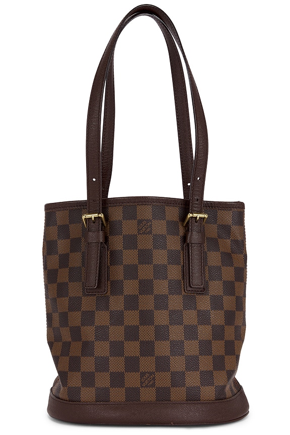 view 1 of 8 Louis Vuitton Damier Ebene Marais Bucket Bag in Brown